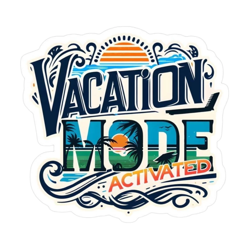 Vacation Mode Activated: Embrace Travel and Relaxation Throw Pillow