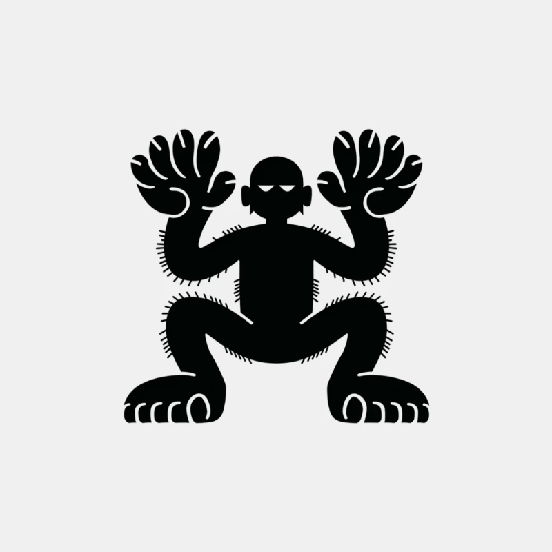 Primitive Tribal Creature Silhouette Male Tank Top