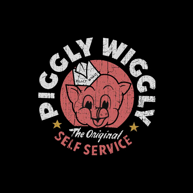 Vintage Pig Self Service Restaurant Logo Design Tapestry