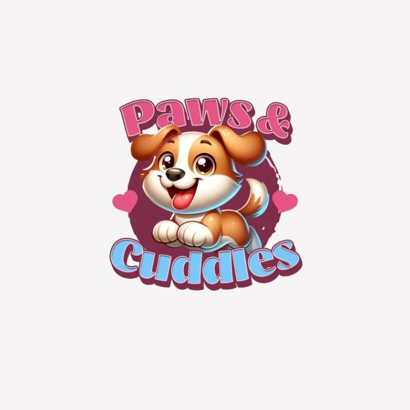 Pattes et Câlins - Logo Mignon de Chien Femme T-Shirt