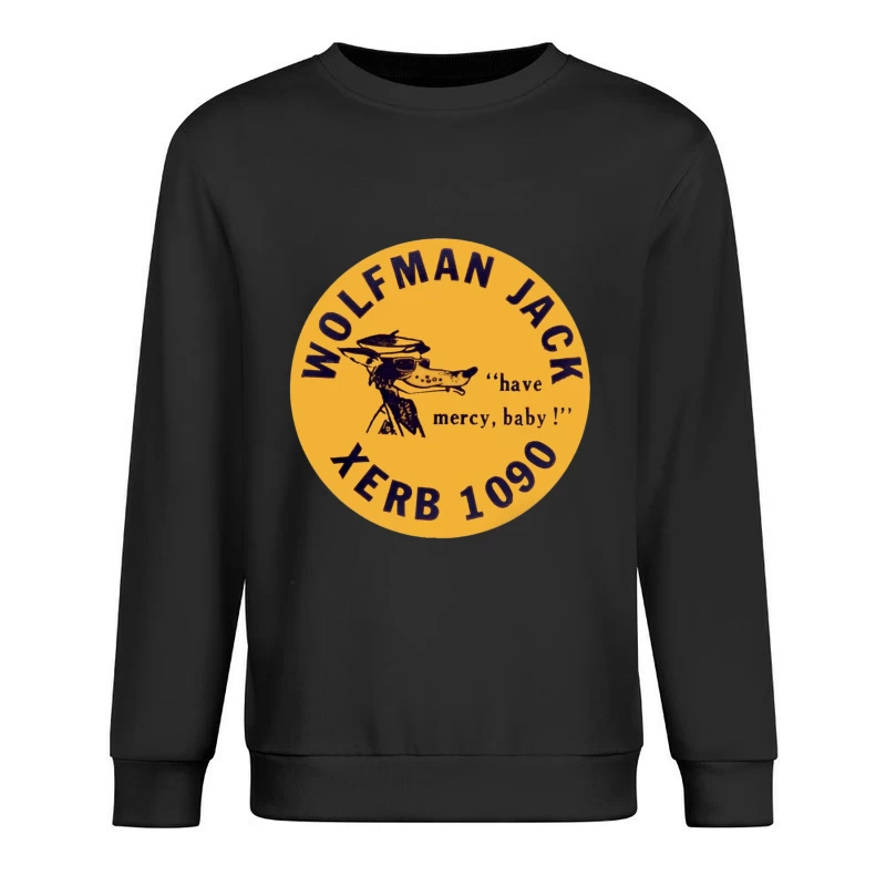 XERB Radio Wolfman Jack Male Pullover Sweatshirt