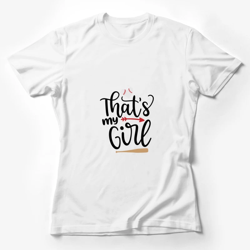 Design de baseball avec cœur et flèche Femme T-Shirt