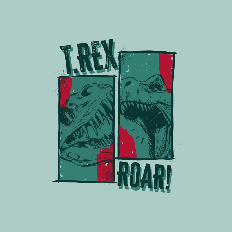 T-Rex Roar! Vintage Comic Design Pin