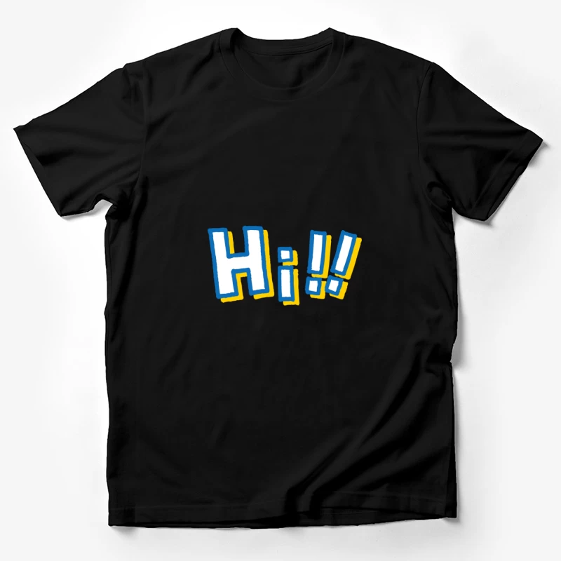 Buntes Hi! Design Herren T-Shirt