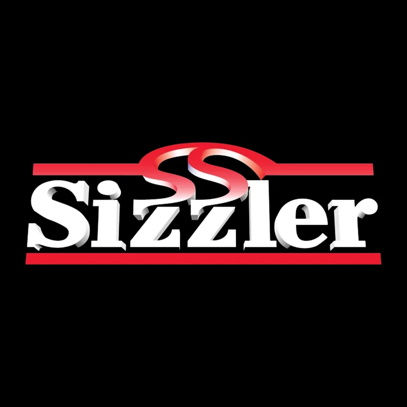 Sizzler Restaurant Chain Logo Design in Red and White Desk Mat