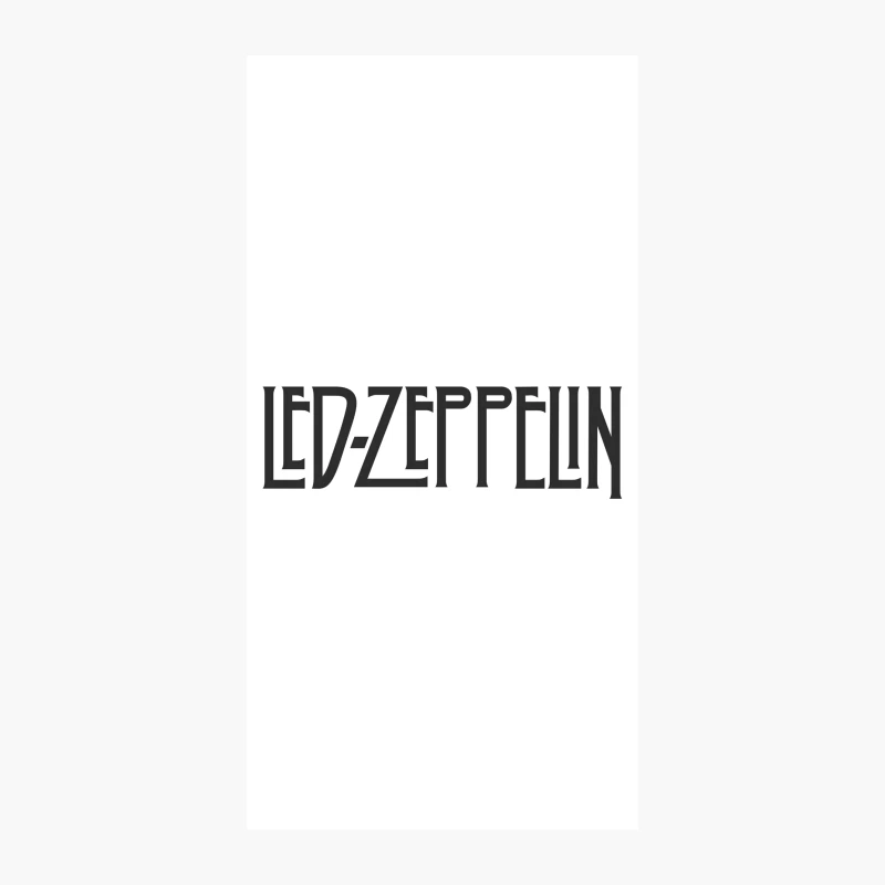 Led Zeppelin Logo Black iPhone Case