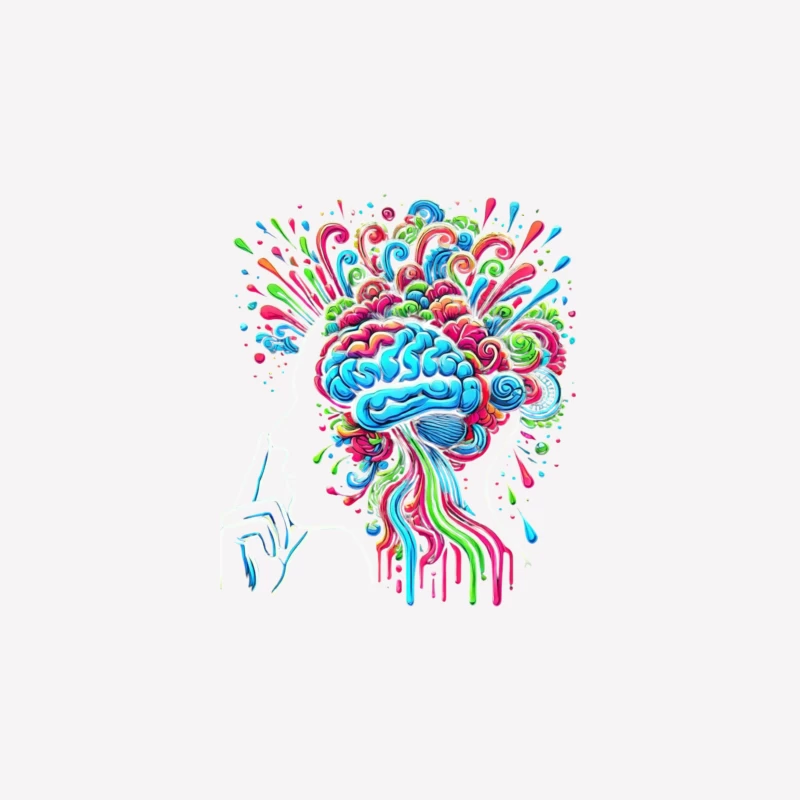 Psychedelic Brain Explosion in Vibrant Colors Female T-Shirt