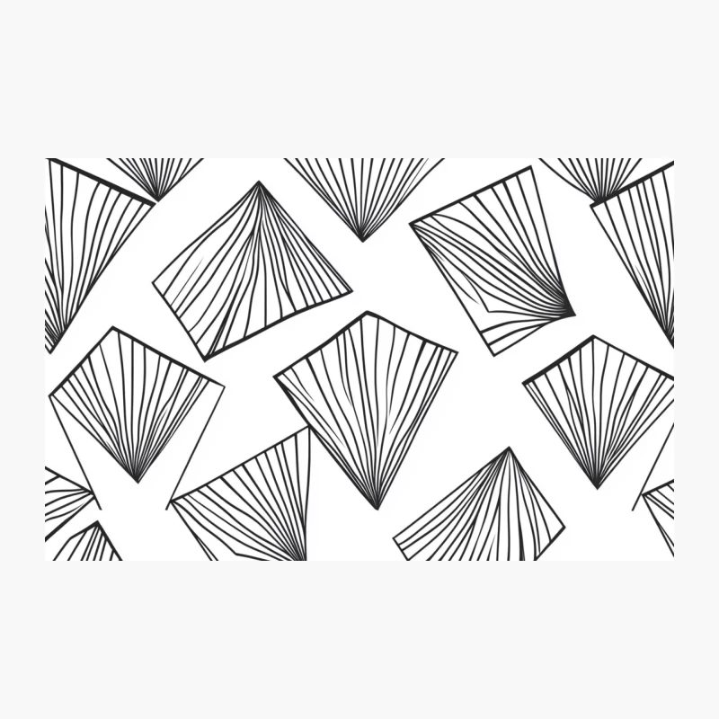 Geometric Art Deco Pattern with Radiating Lines Travel Mug