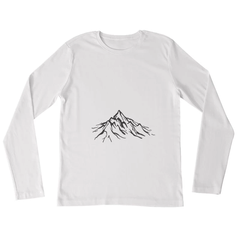 Illustration of a Mountain Landscape Female Long Sleeve T-Shirt