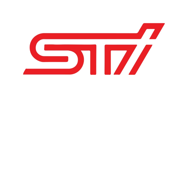 STI Red Automotive Racing Logo Tapestry