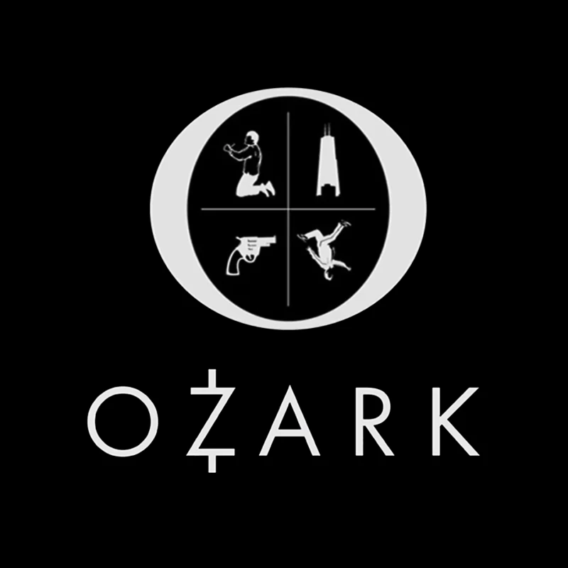 Ozark TV Series Logo with Symbolic Elements Mouse Pad