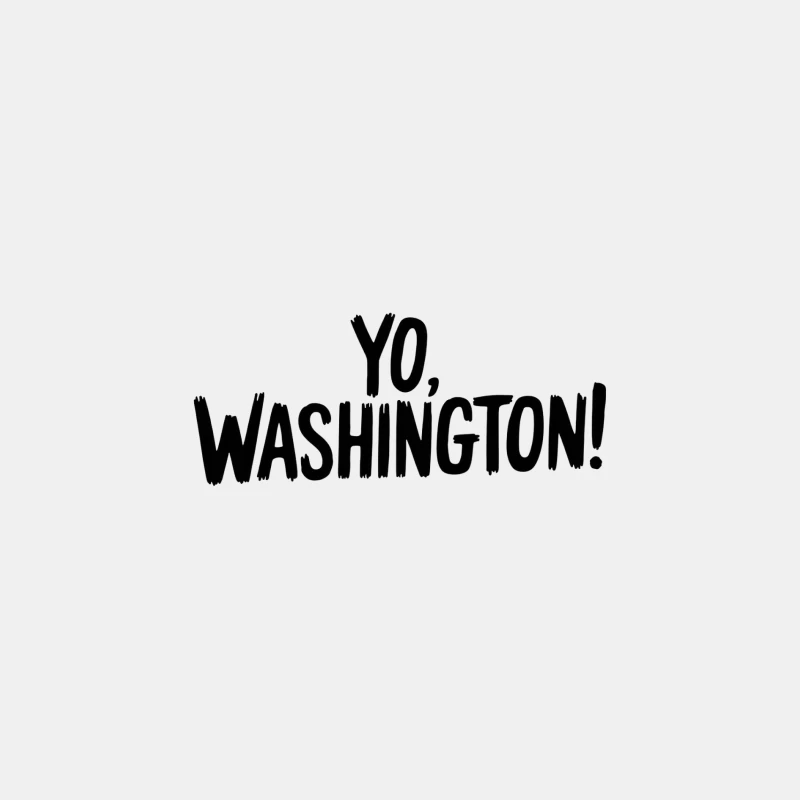 Bold Black and White Typography: Yo, Washington! Male Tank Top