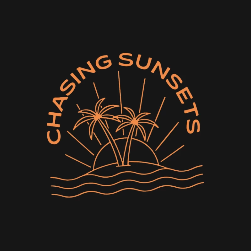 Palmen bei Sonnenuntergang Herren Langarm T-Shirt
