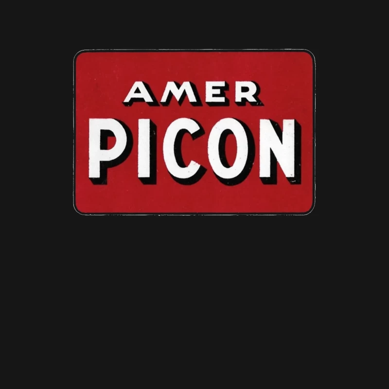 Vintage Amer Picon Logo Typography on Red Background Female Long Sleeve T-Shirt