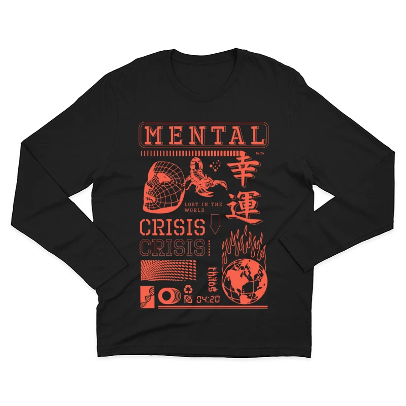  Herren Langarm T-Shirt