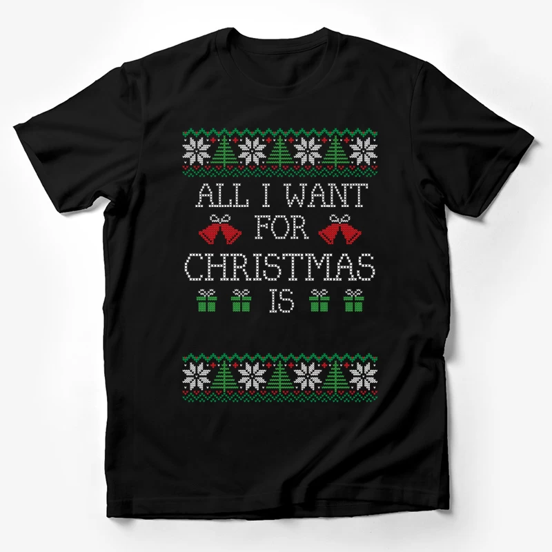 Motif de Noël avec cadeaux et cloches Homme T-Shirt