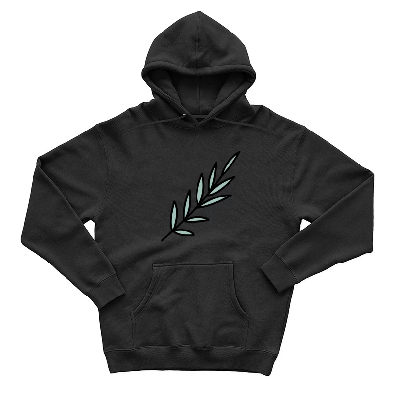 Branche minimaliste avec feuilles vertes Homme Sweat à capuche