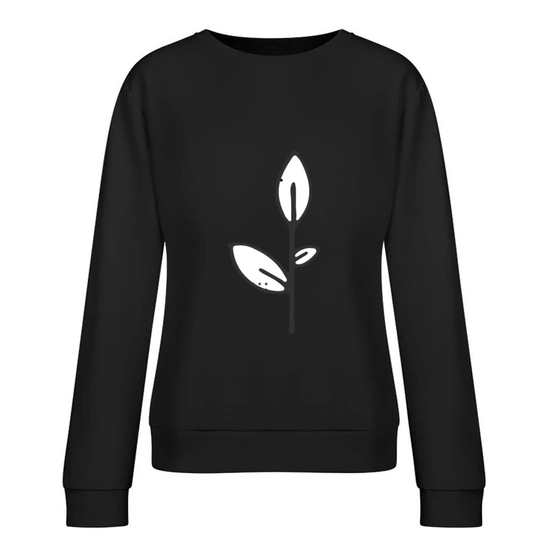 Illustration de plante minimaliste Femme Sweat-shirt à enfiler