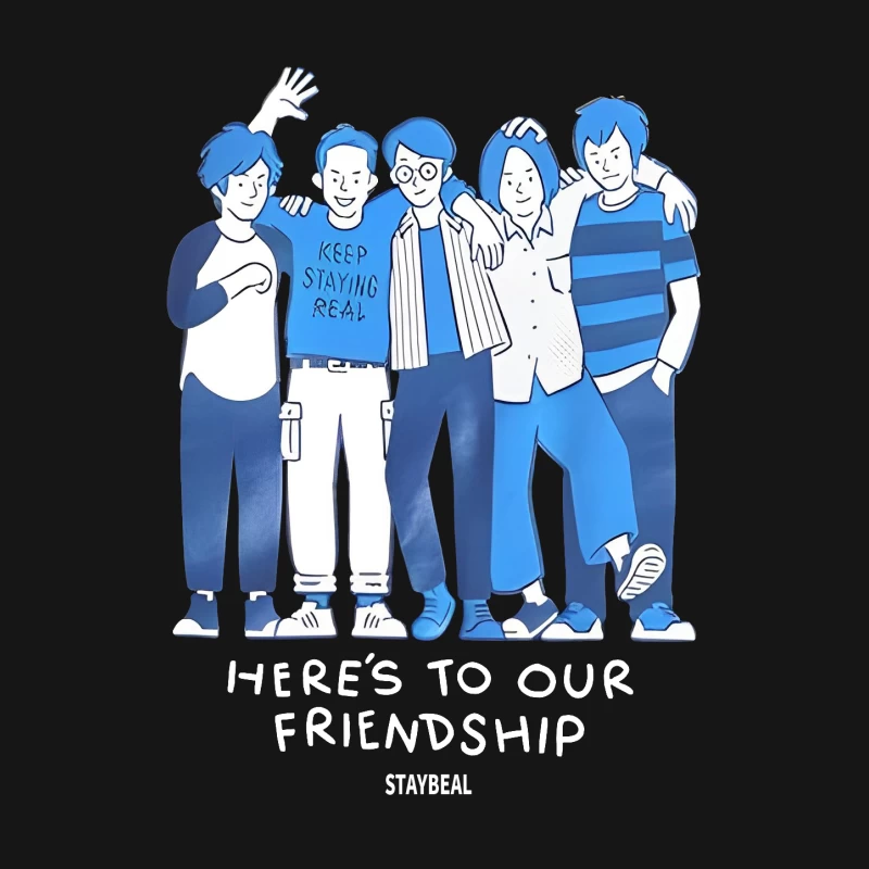 Freunde feiern Zusammenhalt Herren T-Shirt