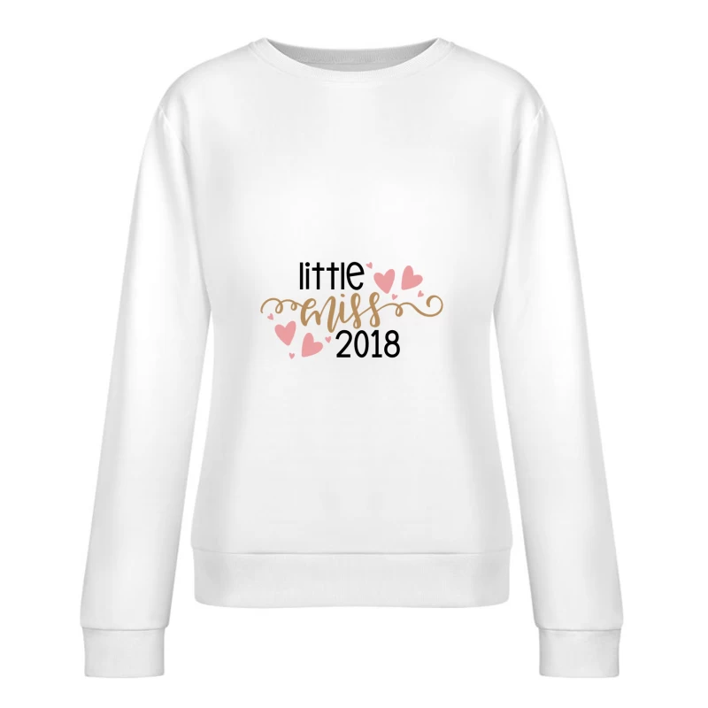 Motif Miss avec coeurs Femme Sweat-shirt à enfiler