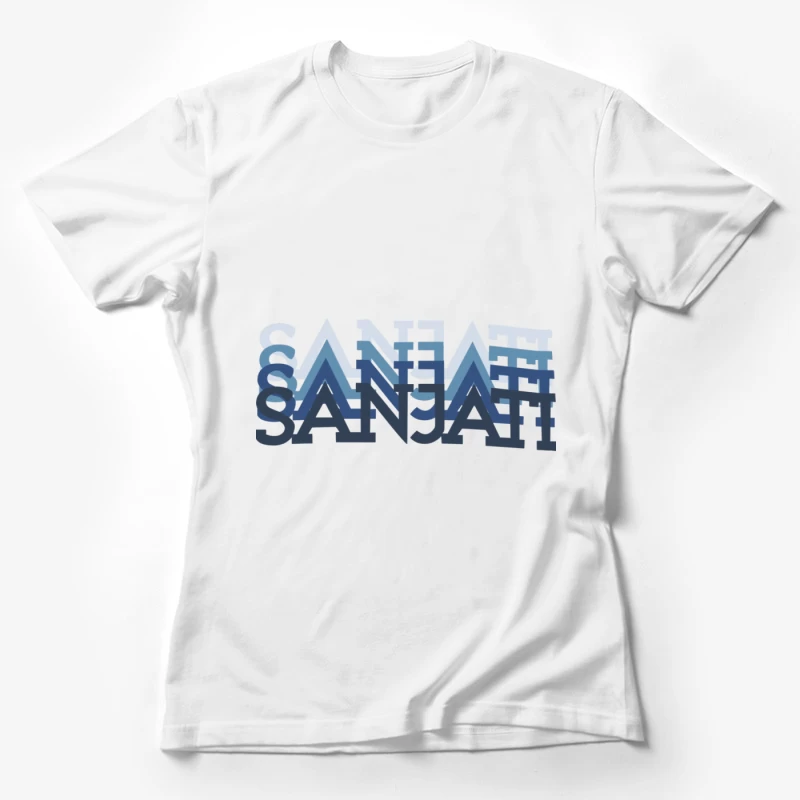 Stapel von blauen Buchstaben Damen T-Shirt
