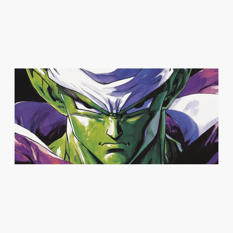 Intense Portrait of Piccolo: Dragon Ball's Iconic Green Alien Warrior Coffee Mug