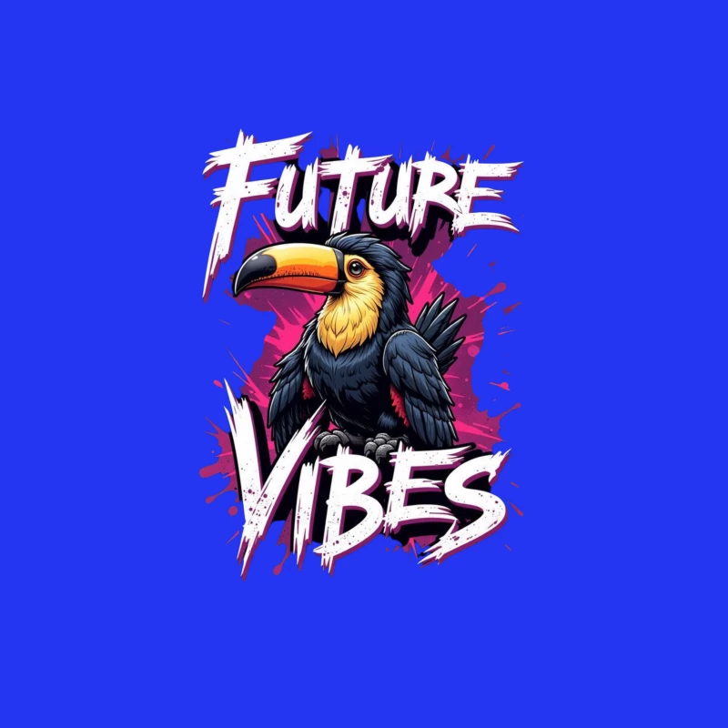 Future Vibes with a Colorful Toucan Tapestry