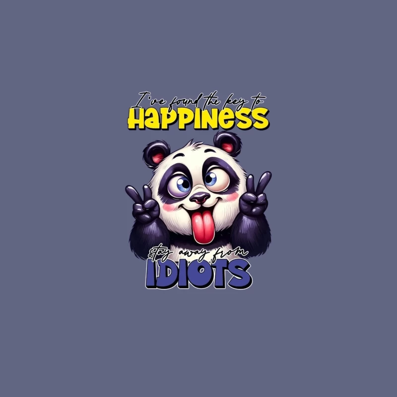 Panda Humor: The Key to Happiness iPhone Case