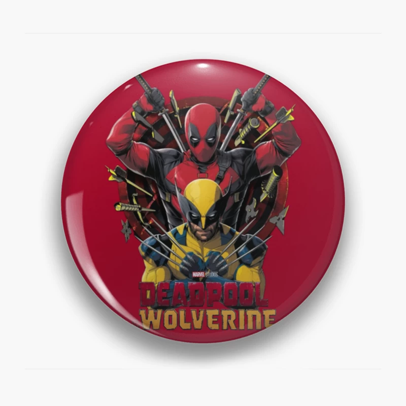 Deadpool and Wolverine Artwork Pin
