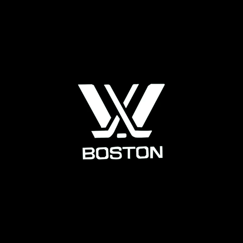 Boston Hockey Team Logo Line Drawing iPhone Case