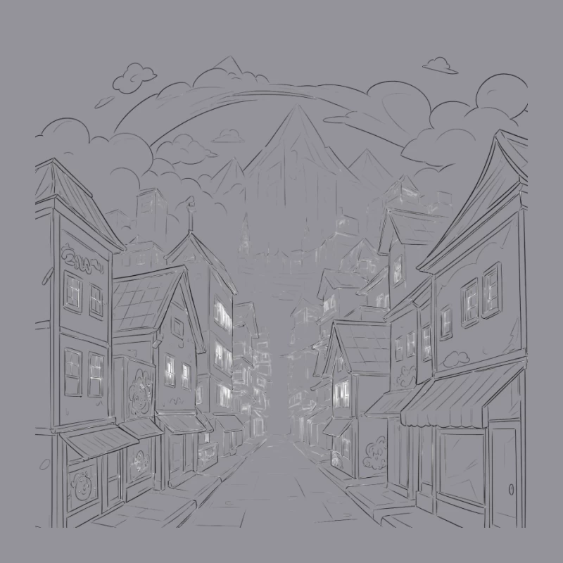 Charming Village with Mountains Pin