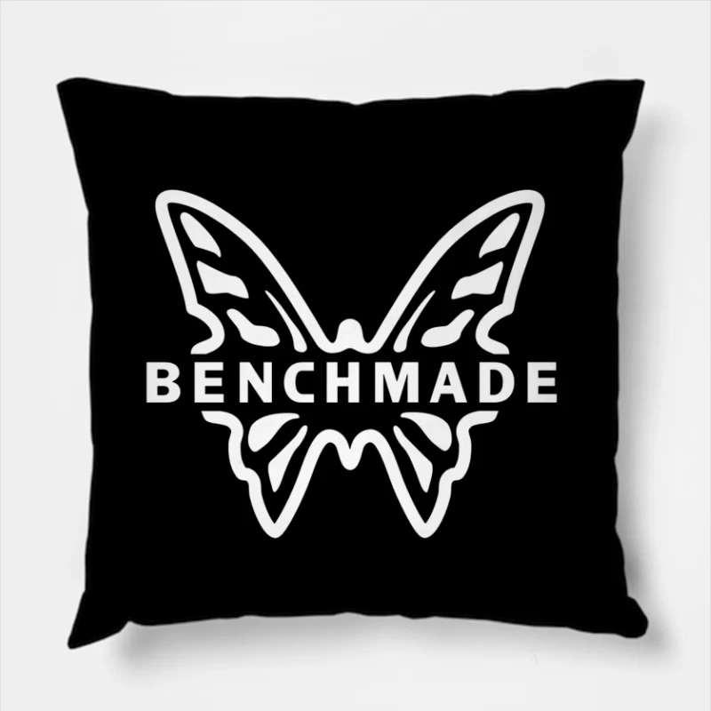 Benchmade Butterfly Logo Design Throw Pillow