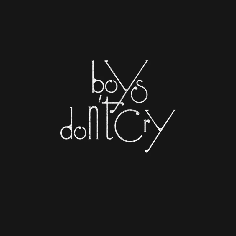 Boys Don_t Cry  Distressed Style Typography List Design Desk Mat