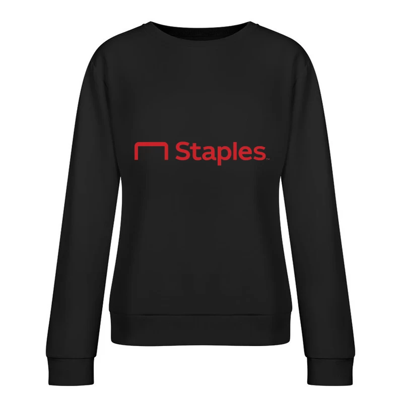 Staples Office Supply Retail Company Logo in Red Female Pullover Sweatshirt