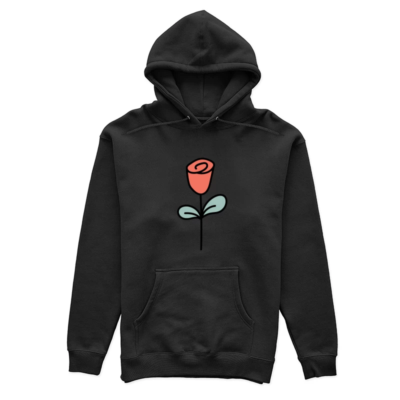 Illustration de rose stylisée Femme Sweat à capuche