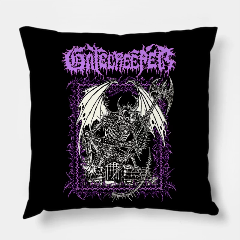 Gatecreeper Metal Spikes Throw Pillow