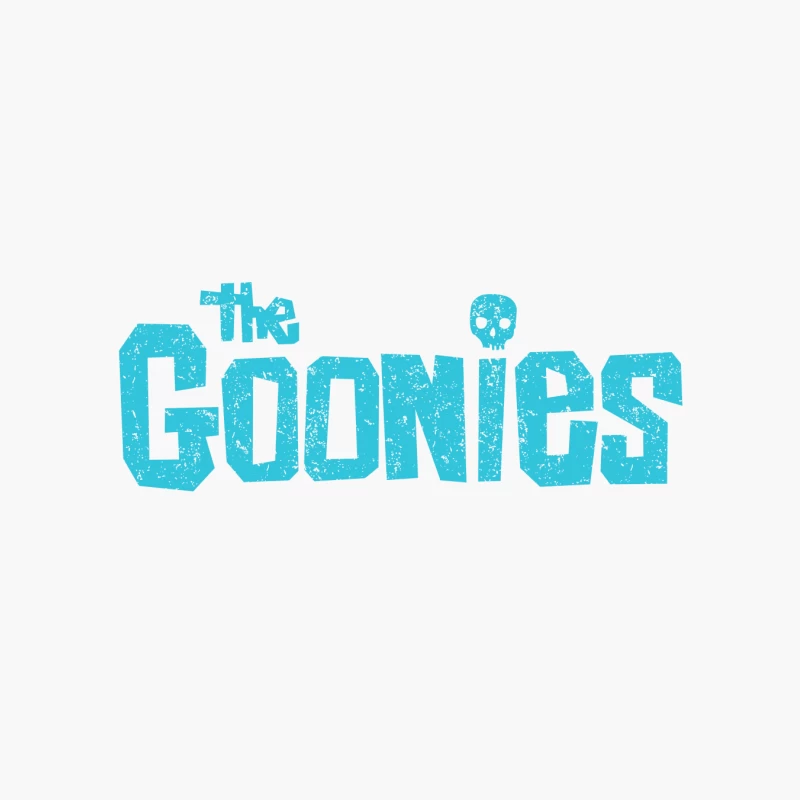 The Goonies: Iconic Blue 1980s Adventure Film Logo Cotton Tote Bag