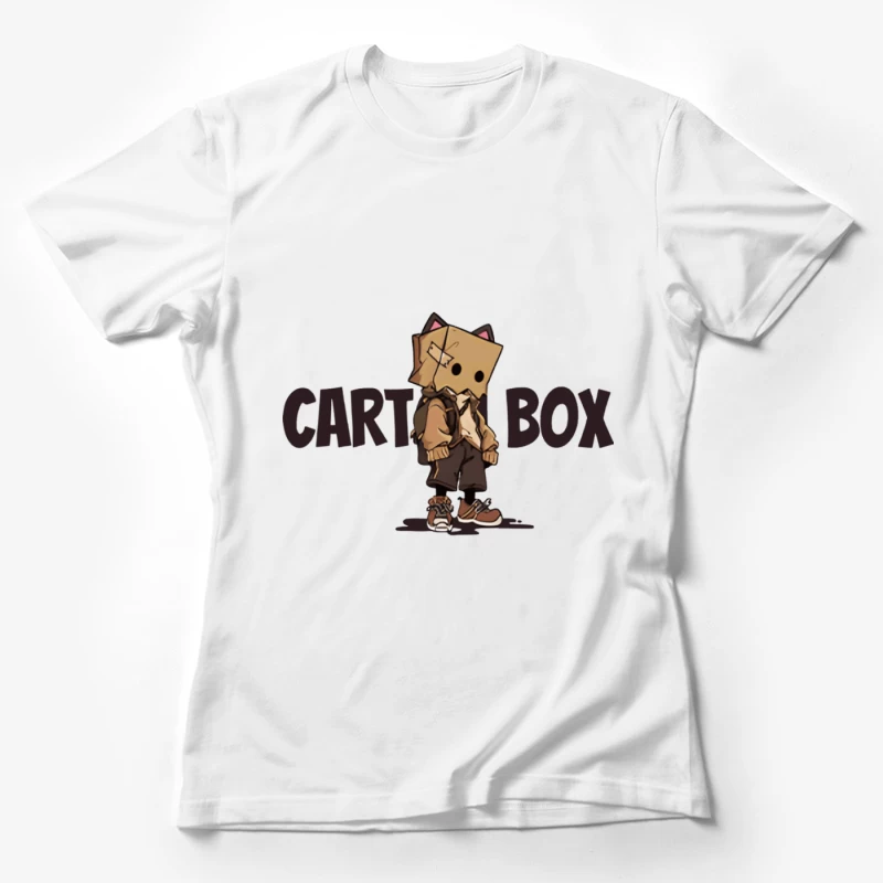 Cartoonfigur mit Pappkarton-Kopf Damen T-Shirt