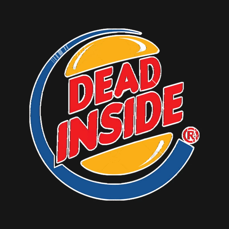 Dead Inside - Fast Food Nihilism Parody Logo Mouse Pad