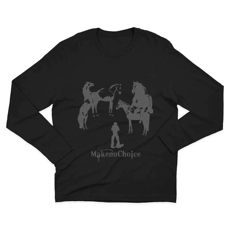 Mensch und Pferd Komposition Herren Langarm T-Shirt