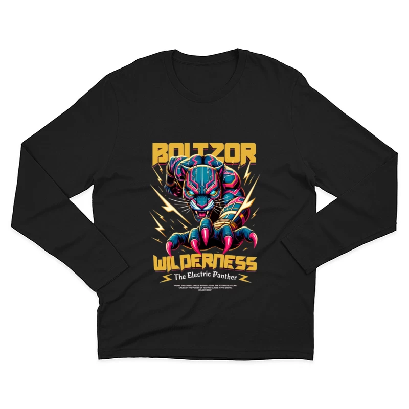 Elektrische Panther im Sturm Herren Langarm T-Shirt