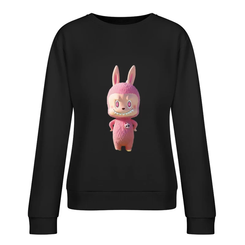 Niedliches pinkes Hasenkostüm Damen Pullover Sweatshirt