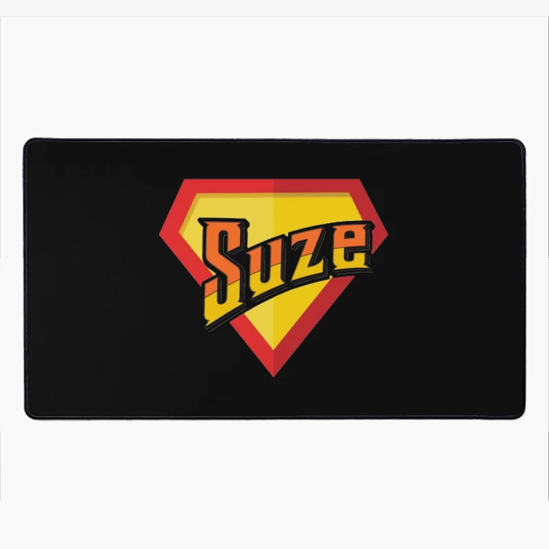 Suze Drink Logo in Superman Shield Style Desk Mat