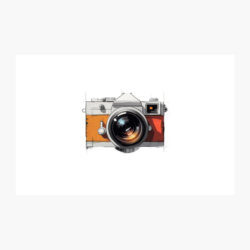 Vintage Retro Camera Illustration Travel Mug