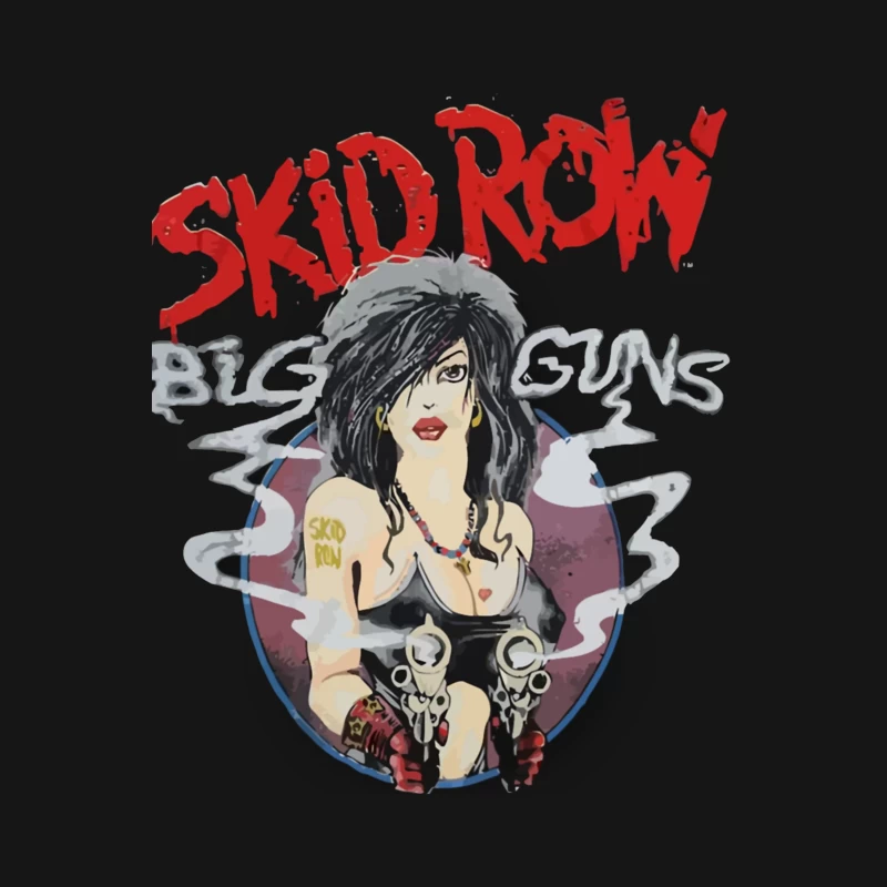 Skid Row Big Guns Vintage Rock Band Artwork Male T-Shirt