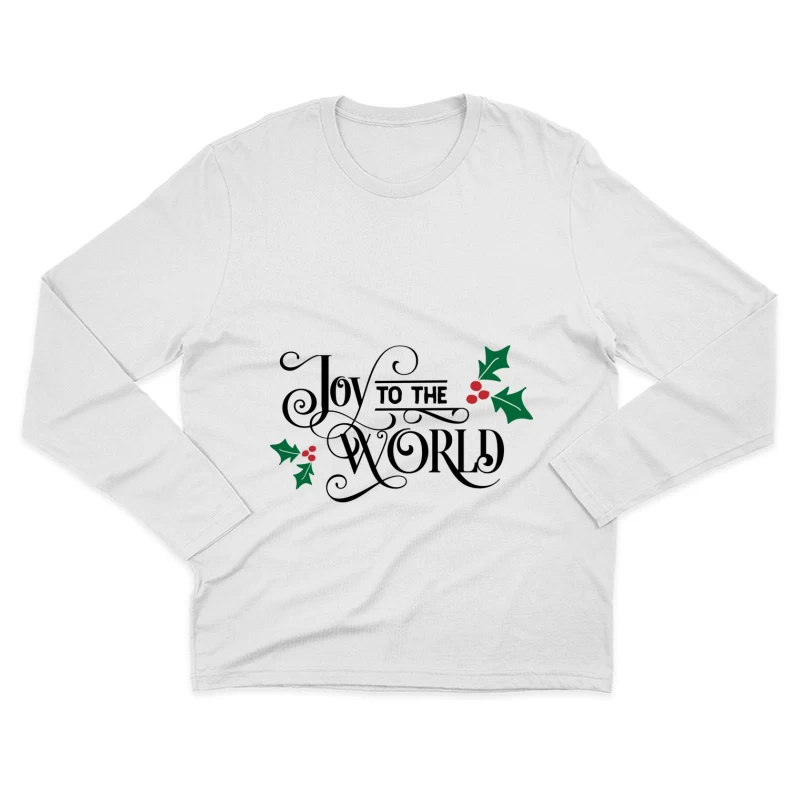 Joyeux Noël avec houx Homme Manches Longues T-Shirt