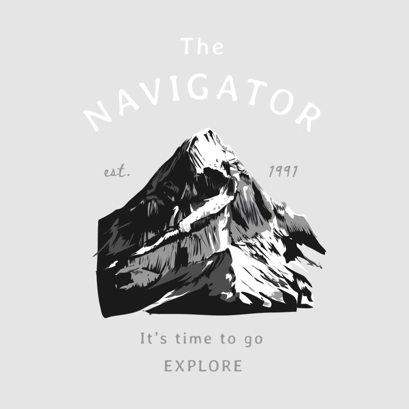 Der Navigator: Erkunde die Berge Herren Pullover Hoodie