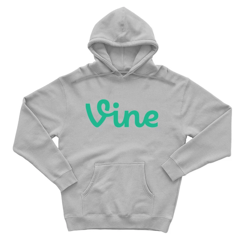 Vine Social Media Platform Green Logo Male Pullover Hoodie