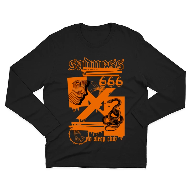 Symbolische Dunkelheit und Rebellion Herren Langarm T-Shirt