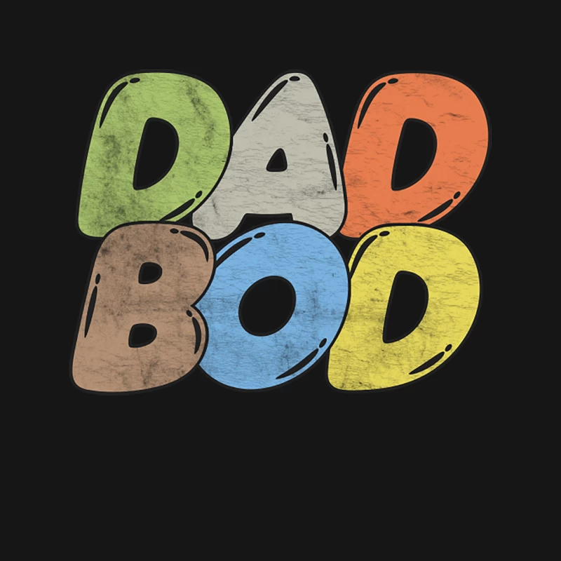 Dad Bod  80s Style Faded Funny Retro Design Mouse Pad